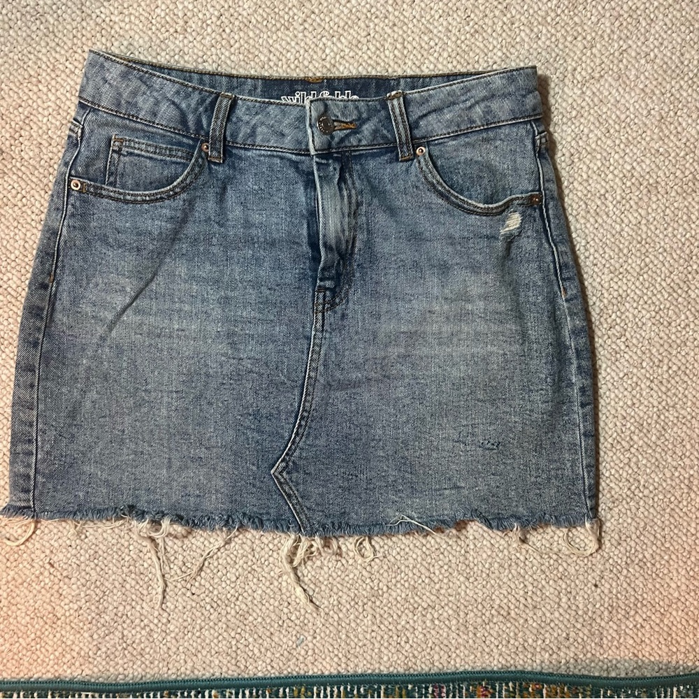 Wild Fable Blue Denim Mini Skirt